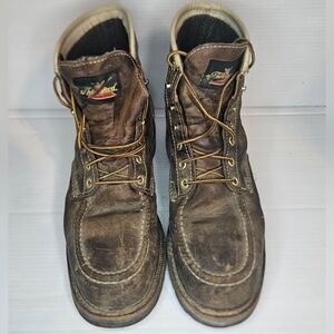 Thorogood TOOL PUSHER BARNWOOD LEATHER LACE UP Work Boots SIZE 10.5 D USA